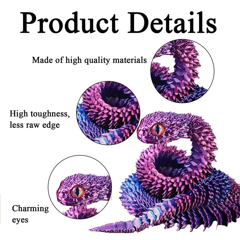 3D Printed Animals, 3D Printed Snake, 3D Snake 3D Printed