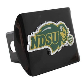 AMG NDSU North Dakota State University Domed Colored Metal Emblem on Black Metal Hitch Cover