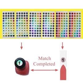 Nail Swatch Sticks with Ring for Nail Color Display Nail Art Supplies Nail Practice Samples (150pcs, transparent)