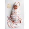Vollmic Newborn Baby Girl Receiving Blanket Swaddle Blanket Stretchy Knit