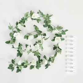 Urban Shop Rose Vine Photo Clips with Lights, Green