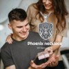 ROMANTICWORK Phoenix Necklace 925 Sterling Silver Rising Bird Pendant Nirvana