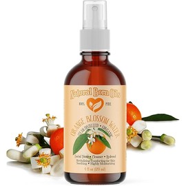 Natural Born Oils 4oz Orange Blossom Water Hydrosol, 100% Pure and Natural, Organic, Steam-Distilled, Facial Toner Cleanser, with Sprayer 4-Org-Water 0