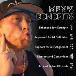 Jawzrsize Ultimate Jaw Workout - JawzrPro Jaw Exerciser for Men, Double Chin Reducer, Face Toner Jawline Sculptor for Men, Jaw Shaper and Neck Exerciser. (Pro Guys 2)