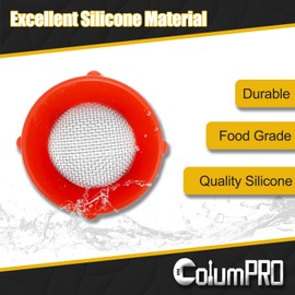 ColumPRO 20 Pieces Stainless Steel Hose Coupling Filter Silicone Washers, Silicone Washer Hose Filters,Fittings fit standard for 3/4 Inch Garden Hose Connector and 5/8 Inch Washing Machine