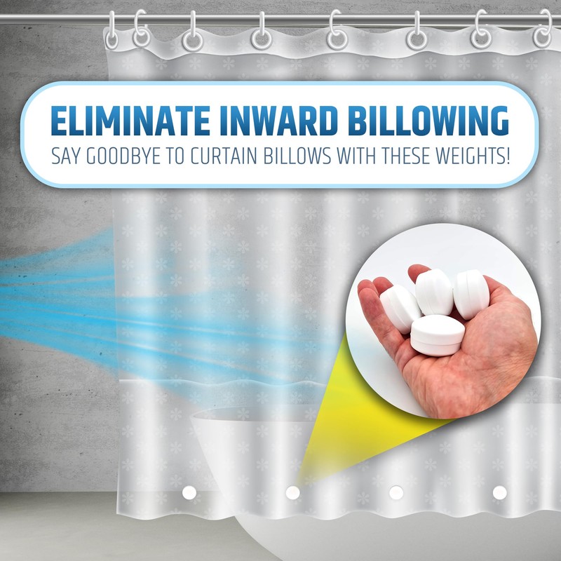 Powerful Anti-Billowing Magnetic Shower Curtain Weights for Splash-Free Bath Experience
