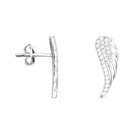SOFIA MILANI - Women's Earrings 925 Silver - with Zirconia Stones - Wing Angel Stud Earring - E1853