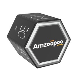 AmzooPoo Timer,kitchen timers,magnetic digital visual pomodoro cube countdown timer,1,5,10,25,30,60 min desk productivity flip timers for classroom cooking baking fitness study,easy for seniors & kids