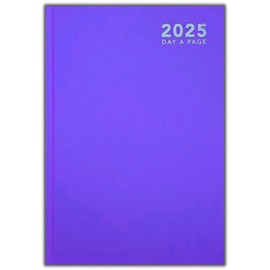 2025 Diary A4/A5/A6 Pastel Colour Fashion Diary Week to View, Day A Page Desk Diary (A4 Day A Page, Purple)