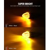 Partsam 5PCS Amber Torpedo Cab Marker Lights, Chrome Roof Running