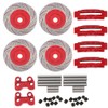 4Pcs Metal Simulation Brake Disc Calipers for Traxxas TRX4 TRX6