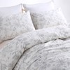 Cozaline 100% Cotton Floral Duvet Cover Set Queen Size Ultra