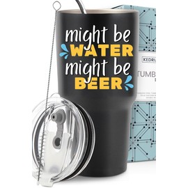 Funny Might Be Beer Tumbler 30oz, Fun and Unique Presents for Drinkers, Adult Humor Cups, Drinking Themed Gag Gifts for, Ideal Present Picks for His Birthday, Father's Day, Christmas, Gift Ready