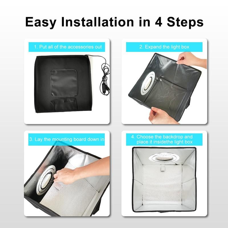Photo Studio Light Box 16"x16" Professional Tent Kit with 160