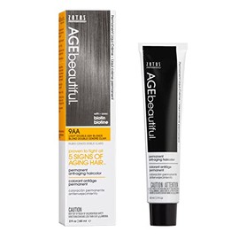 AGEbeautiful Permanent Liqui Creme Hair Color Dye | 100% Gray Coverage | Anti-Aging | Biotin for Thicker, Fuller Hair | Professional Salon Coloring | 