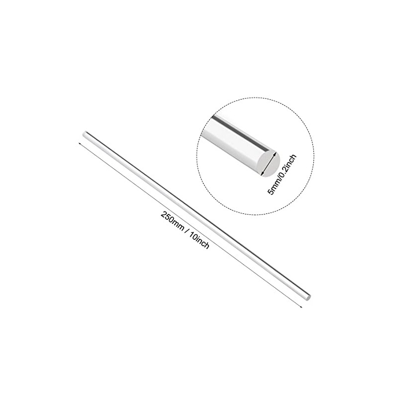 sourcing map Pack of 2, 5 mm x 250 mm,