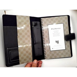 Blue Sky Pro Notes Black Notebook / Planner Faux Leather #11224 8 1/2" x 5"
