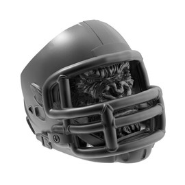 HIJONES Mens Stainless Steel Helmet Ring Personality American Football Gorilla Ring Black U