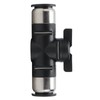 Push To Connect Straight Union Ball Valve Quick Release Pneumatic