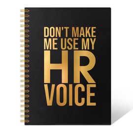THEBESTU Don't Make Me Use My HR Voice 160 Pages Hardcover Blank Spiral Notebook, Funny Human Resources Notebook Gifts for HR Manager Leader Monter, HR Gifts for HR Coworker, HR Appreciation Gifts