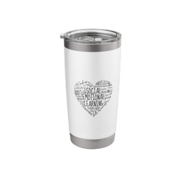 Social Emotional Learning Heart Counselor Teacher SEL Kind Stainless Steel Insulated Tumbler