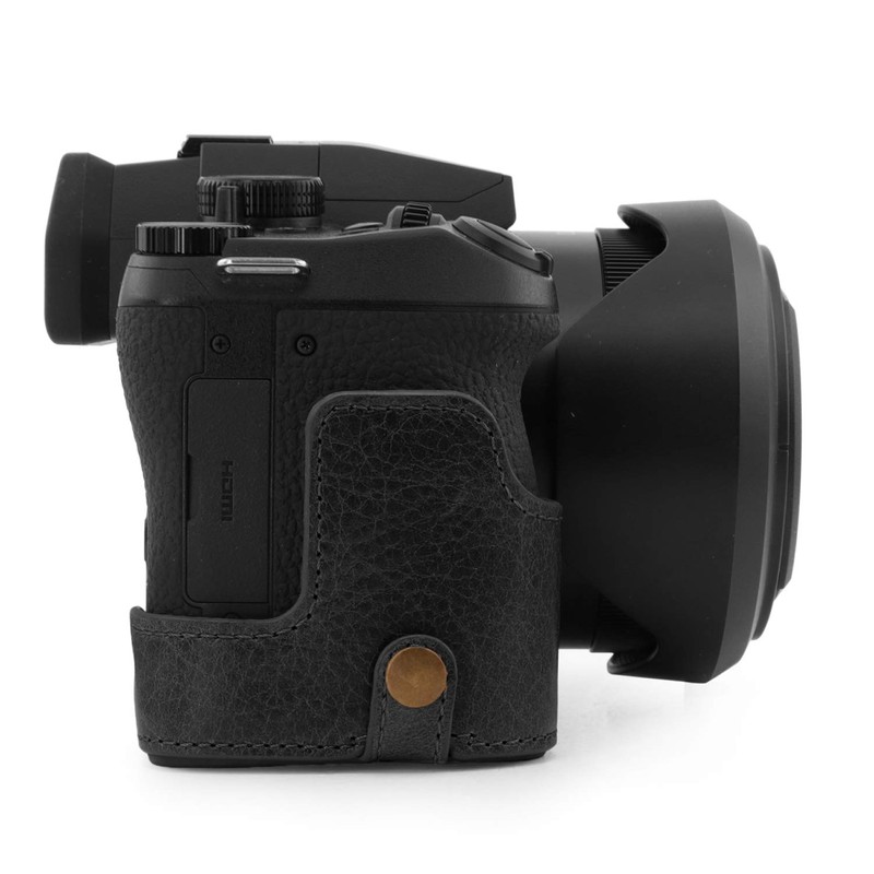MegaGear MG1681 EVER READY BLACK REAL LEATHER CAMERA CASE COVER