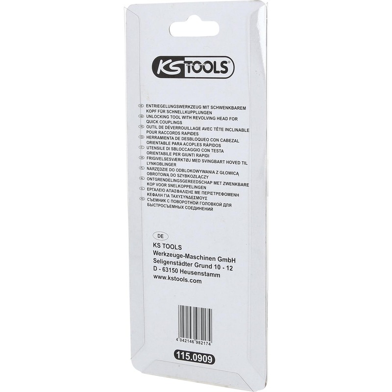 KS Tools 115.0909 Swivel Head Release Tool for Quick Couplings