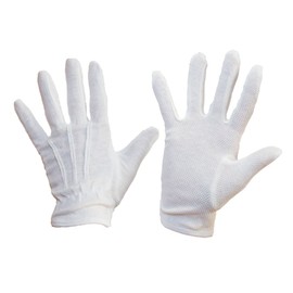 Heat Resistant Waiters Gloves (Pack of 10). Available in Medium or Large & White or Black (Large, White)