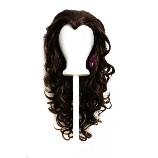 Purple Plum Inc. 25" Curly Layered Cut with Widow's Peak