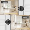 NCSEN Matt Black Door Knobs with Camelot Trim,Interior Door Knob