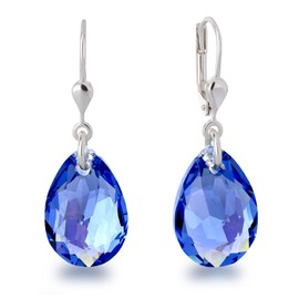 Schöner-SD 925 Silver Drop Earrings Crystal, Silver