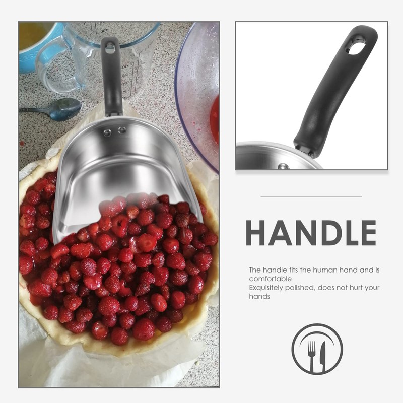 DOITOOL Stainless Steel Dustpan Handheld Scoop Pan with Bakelite Handle