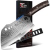 Meat Cleaver Chef Knife with Sheath, 7.7 Inch Butcher Knife