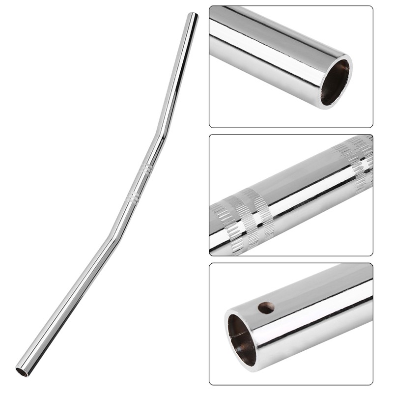 7/8Inch 22MM Motorcycle Retro Bend Handlebar Handle Bar Silver
