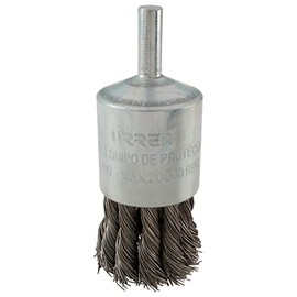 Urrea C837 Carda copa trenzada alambre fino 1-1/8" x 0.35 mm con zanco 1/4"
