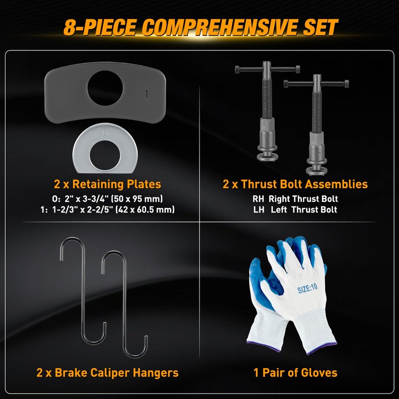 GOOACC 22pcs Disc Brake Caliper Compression Tool Set, Caliper Piston