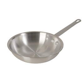 8 Inch Natural Finish Aluminum Frying Pan, Fry Pan, Commercial Grade - NSF Certified