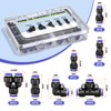 Bwintech 46pcs 6mm Pneumatic Quick Push In Air Hose Connector