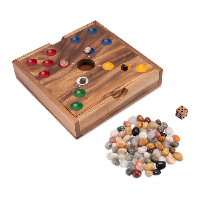 LOGOPLAY Big Hole Pig Hole Dice Game Board Game Wooden