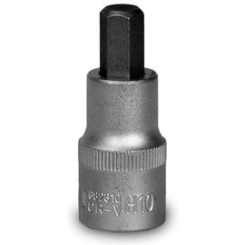 10 mm Hexagon Socket / Socket Key for Hexagonal Hexagonal Screws/Socket Wrench Insert Screwdriver Insert 1/2 Inch Cr-V Steel