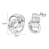 Airokiy Love Knot Stud Earrings for Women Chunky Silver Earrings