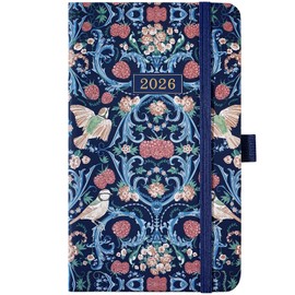 Kamaking Pocket Diary 2026 - A6 Diary 2026, Pocket Diary 2026 Small Week to View with Pen Loop, Back Pocket, Jan. 2026-Dec. 2026, Birds,16×10×1.5 cm