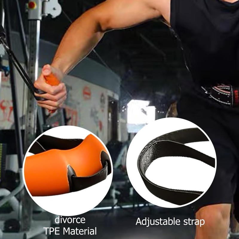 2 Pairs of Fitness Handles, Rowing Handle with Adjustable Resistance