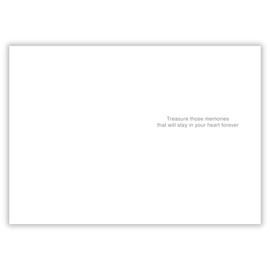 Paper Rose Sympathy/Condolence Card with Meadow Design and Embossed Foil Details and Sentimental Poem - Artistic Bereavement Card