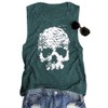 Camisas de calavera para mujer, divertidas camisetas con gráficos góticos,