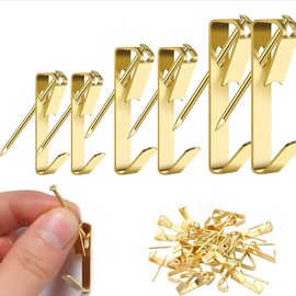 80PCS Heavy Duty Picture Hooks, Picture Hanging Hooks for Hard Walls Photo Hooks Picture Hanging Kit Frame Heavy Hanger with Nails 20lb, 30lb, and 50lb