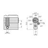 BASI BM Lock Cylinder, Keyed Alike and Freely Combinable, Many