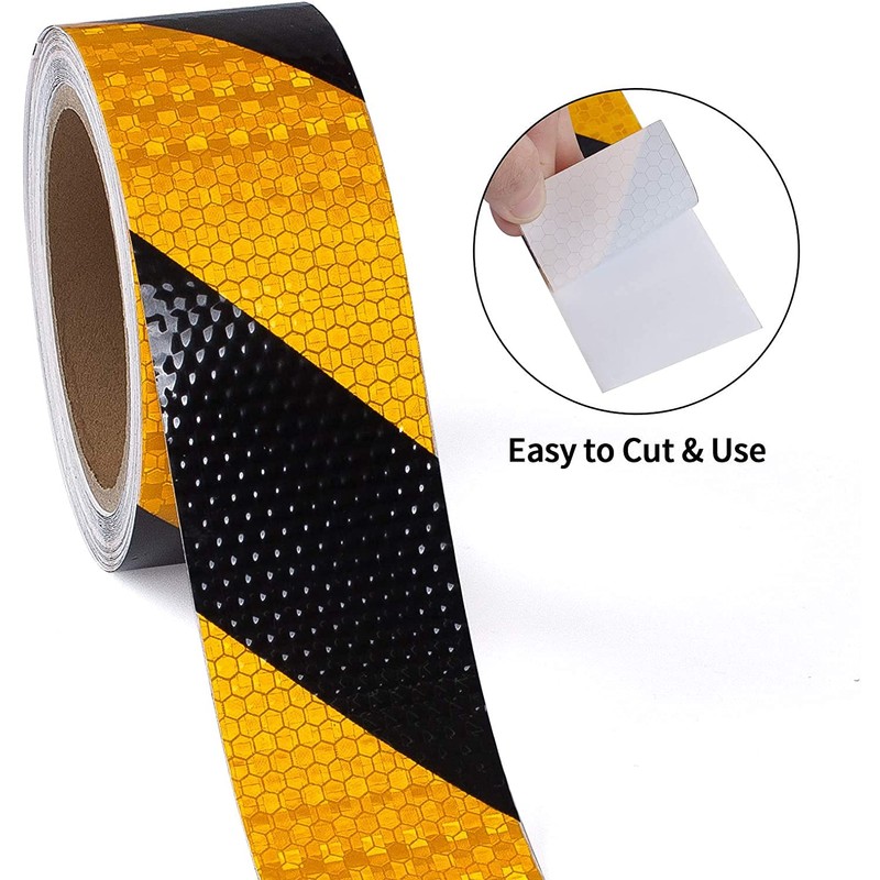 XFXIA Reflective Tape, 2 Inch x 65 Feet, Yellow Black