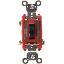 Legrand Pass & Seymour PS20AC3BK 20 Amp 120/277V Industrial Extra Heavy-Duty Specification Grade Toggle Switch, 3-Way, Back and Side Wire, Black (1 Count)