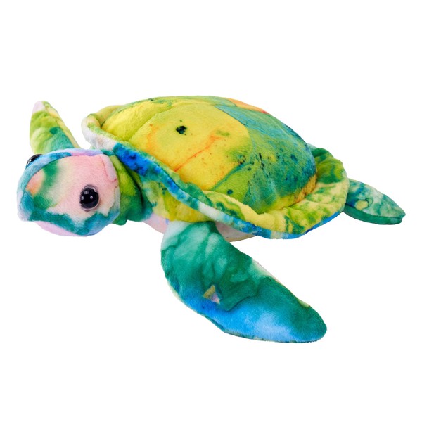 Wild Republic Mysteries of Atlantis, Sea Turtle, Stuffed Toy, 8 inches, Gift for Kids, Plush Toy, Doll, Fill is Spun Recycled Water Bottles